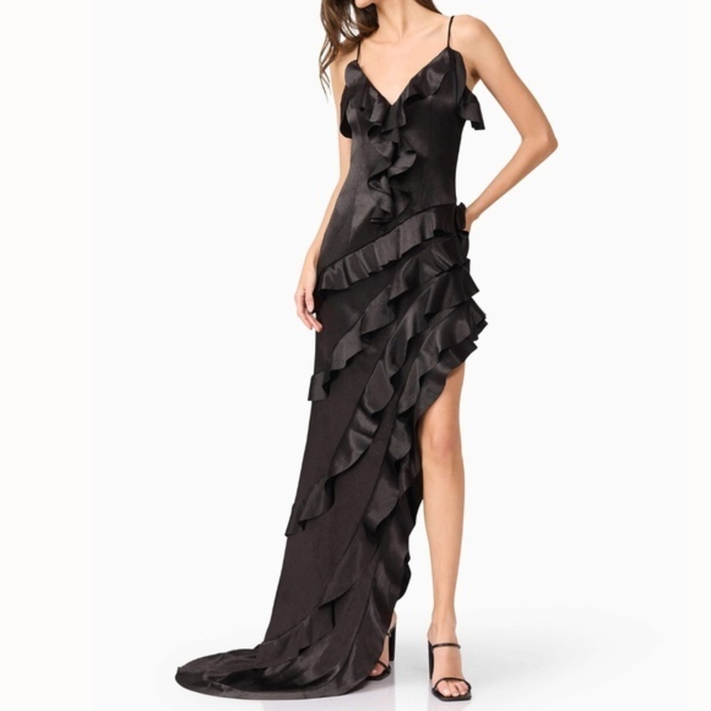 Elliatt - Kyla‎ Asymmetrical Ruffle Gown